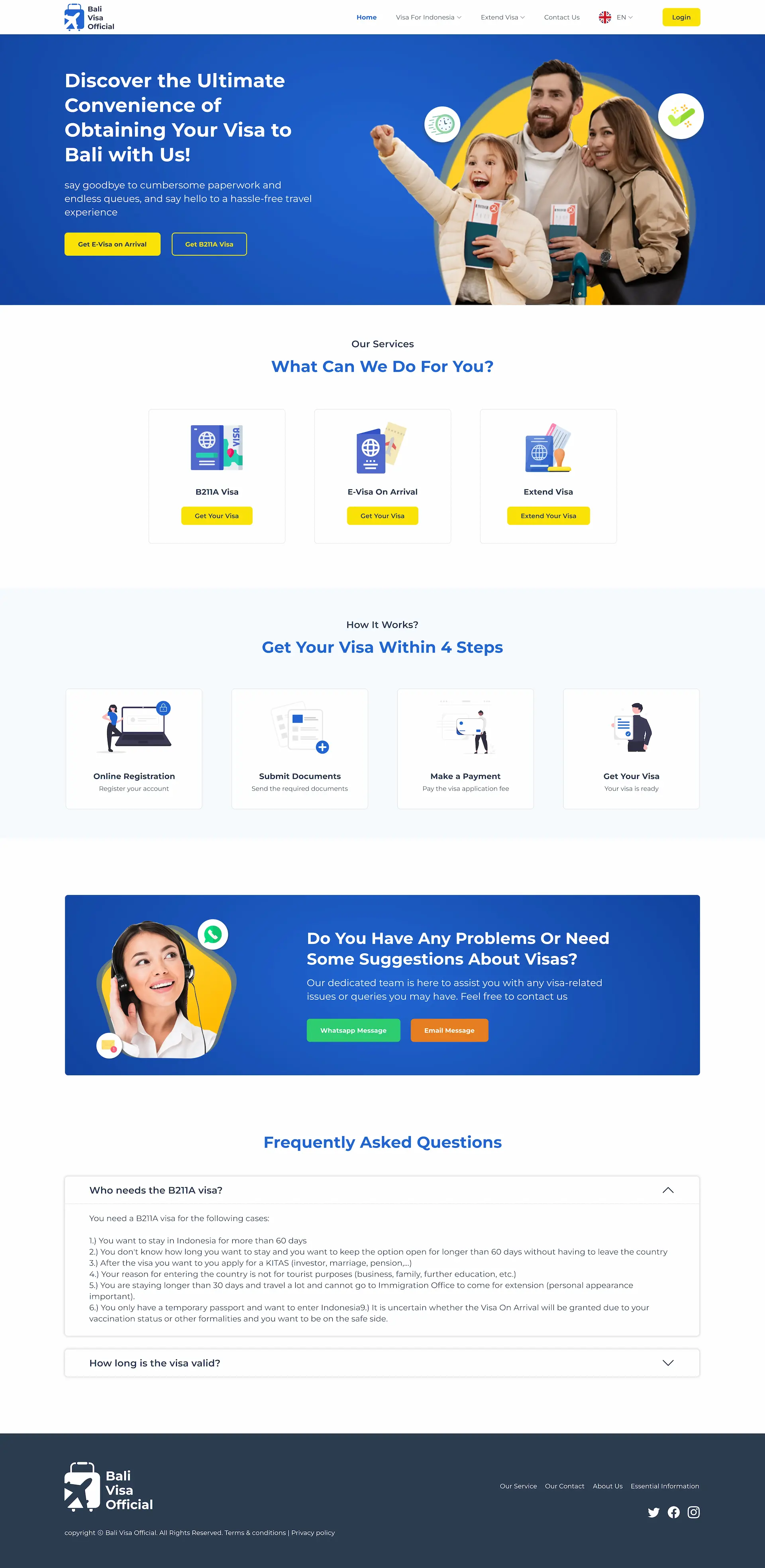 Evisa Landing & Dashboard